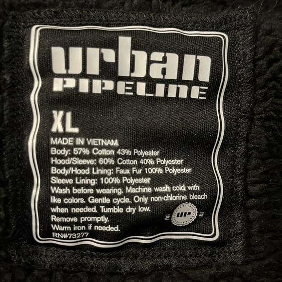 🔥Urban Pipeline Gray and Black lined Hooded Jacket Size:Xl nice,warm and soft - Picture 7 of 7